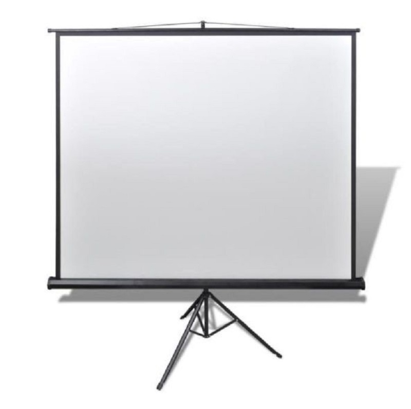 Écran de projection portable sur trépied 175 x 175 cm - Blanc Mat